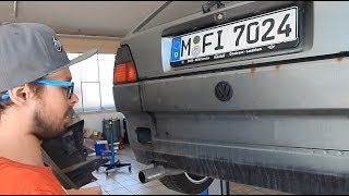 VW GOLF 2 STOßSTANGE HINTEN AUSBAUEN TUTORIAL ANLEITUNG [upl. by Enomal]