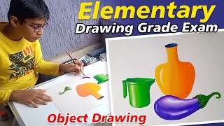 PotMug amp Brinjal Object drawing Elementary drawing Brinjal drawing [upl. by Assyle]