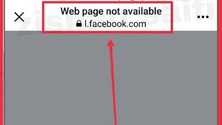 How To Fix Web page not available problem Solve in Facebook [upl. by Yeltsew744]