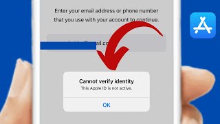 How To Fix quotCannot Verify Identity This Apple ID is Not Activequot [upl. by Asyle372]