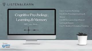 MAPC001  Unit 1 Introduction to Cognitive Psychology  IGNOU Psychology Study Guide [upl. by Sass926]