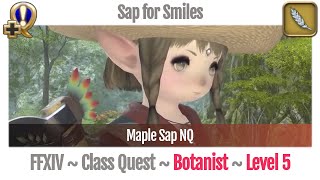 FFXIV Botanist Quest Level 5  A Realm Reborn  Sap for Smiles Maple Sap NQ [upl. by Eycats]