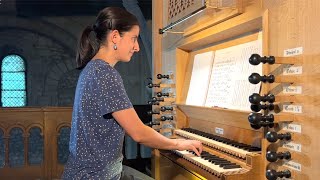 JS BACH  Polonaise in g minor BWV Anh 125 AnneIsabelle de Parcevaux organ [upl. by Schuman]