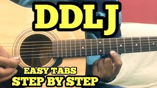 DDLJ Guitar TabsLead Lesson  SINGLE STRING  Tujhe Dekha To ye Jana Sanam  Easy Beginner Songs [upl. by Akiras]