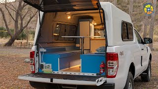 Ford Ranger Truck Bed Camper for two people  Inside Tour amp Description [upl. by Bolanger]