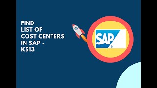 How to find List of Cost Centers in SAP [upl. by Eitsirc]