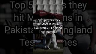 Most Runs hitted by players in Pakistan VS England test Matches mostruns cricket records shorts [upl. by Wittie387]