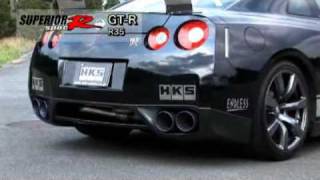 Nissan GTR35 HKS muffler [upl. by Teddman]