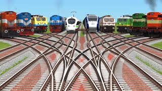 10 Trains And Crossing By Bumpy Grandient Tracks  Trains Crossing  train videos indian railways [upl. by Nort600]