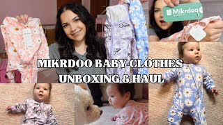 MIKRDOO BABY CLOTHES UNBOXING amp HAUL  bamboo pajamas for babies [upl. by Thorma]