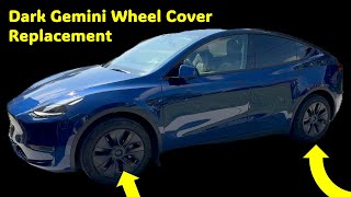 Tesla Gemini Wheel Cover Upgrade Dark vs Light Easy 5Minute Swap amp Mod [upl. by Gorga]