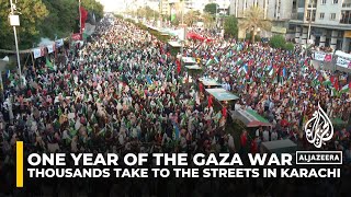 Palestinian solidarity protests Hundreds of thousands take to the streets in Karachi [upl. by Reggis]