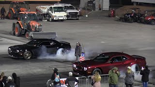 Demon 170 vs Redeye Hellcat  drag race [upl. by Fletch631]