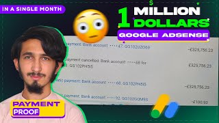 💲1 Million Dollars AdSense Payout in a Single Withdrawal MindBlowing😎🔥 [upl. by Ibbison]