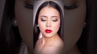 RED LIPS MAKEUP FALL 2024  maquillajerapido maquillajecasual maquillajetutorial [upl. by Aviv897]