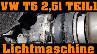 VW T5 25l Multivan  Lichtmaschine wechseln Servicestellung und mehr 🔧  Teil 1 [upl. by Ibok]