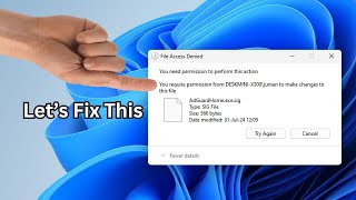 Fixing quotYou require permission from ADMIN to make changes to this filequot Windows problem [upl. by Alvis]