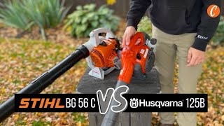 Leaf Blower Showdown STIHL BG 56 C vs Husqvarna 125B [upl. by Bixler]