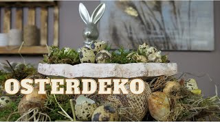 DIY Osterdeko für den Tisch  Silber Hase auf dem Ostergesteck  langlebige Dekoidee [upl. by Stoeber]