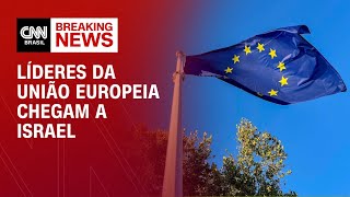 Líderes da União Europeia chegam a Israel  CNN NOVO DIA [upl. by Ecienaj859]