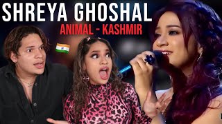 THIS IS ACTUALLY INSANE Waleska amp Efra react to Shreya Ghoshal singing Kashmir LIVE in Indian Idol [upl. by Trauts]