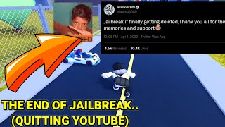 Jailbreak is finally getting deletedquitting youtubeAsimoRoblox Jailbreak [upl. by Aninaig]