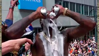 KCP just did the Stone Cold beer smash at Nuggets Parade🔥😂 [upl. by Yesima]