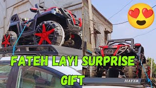 Fateh nu kiti gaddi surprise gift  kro reaction 😀 cheak  Fateh vlogs [upl. by Labotsirc]