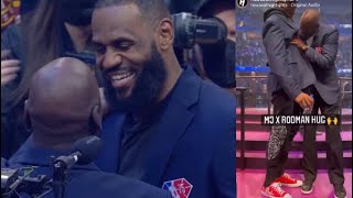 Michael Jordan amp LeBron James CELEBRATE with TOP 75 NBA Players of All Time [upl. by Pietra192]