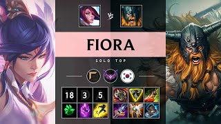 Fiora Top vs Olaf Quadra Kill Legendary  KR Master Patch 1419 [upl. by Milinda597]