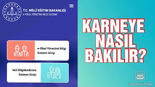 E OKUL A NASIL GİRİLİR  KARNEYE NASIL BAKILIR [upl. by Nyleuqcaj]