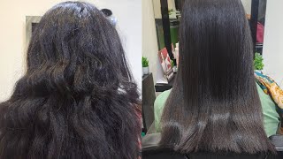 permanent hair straightening  hair Tutorial trending viral video hair [upl. by Buyse349]