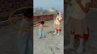 Himanshi and family hulahoop challenge 😂funny shorts trending [upl. by Olivann]