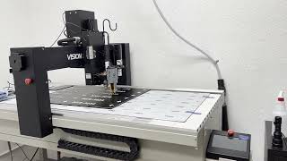 Vision engraver printing Braille with the Quill Braille printer attachment [upl. by Puklich732]