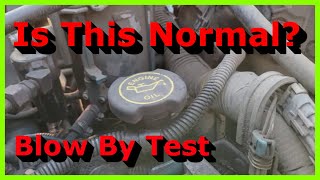 Testing Blow By on a T444E Diesel Engine with 11500 Hours [upl. by Blackington]