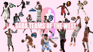 I CREATED MY OWN LEAGUE ON NBA 2k24 CALLED THE SGBA AND THESE ARE THE TEAMS OF THE WEST [upl. by Gaelan]