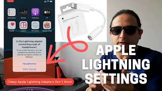 How to change Apple lightning 35 mm headphone adapter settings  iPhone 11 [upl. by Geirk]