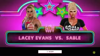 WWE 2K RIVALS LACEY EVANS VS SABLE [upl. by Arahahs]