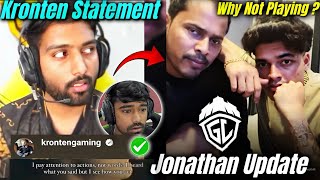 Jonathan Update 💛 Why Not Playing Tournament 😳  Neyoo On Kronten Statement 😯  Neyoo New ORG 🇮🇳✅ [upl. by Allyn]