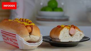 Hot Dogs Recipe  How to Make Hot Dogs  Infoods [upl. by Otrebogad]