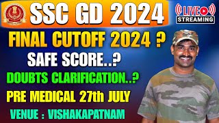 SSC GD Constable Cut off 2024 I SSC GD Physical Date I SSC GD Medical oubts Clarification I Live [upl. by Bruyn]