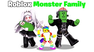 BABY Tofuu gets Adopted by MONSTER FAMILY 👻🧠Roblox [upl. by Nwahser]