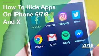 How To 🔥Hide Apps🔥 On iPhone 678 and X 2018🔥🔥🔥 [upl. by Einitsed113]