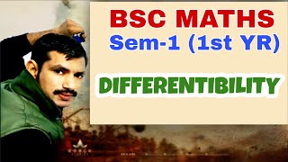 Bsc 1st year maths  bsc math 1st year  bsc 1 semester math  DIFFERENTIBILITY  bsc math sem 1 [upl. by Caras]