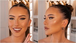 soft glam makeup tutorial the perfect smokey eye amp glowy skin combo [upl. by Notwen]