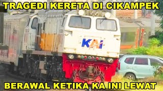 KERETA API INILAH YANG LEWAT DULUAN SAAT INSIDEN DI CIKAMPEK [upl. by Cherida975]