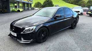 2017 Mercedes C220d AMG Line in Black with body styling kit for sale at Castle Motors [upl. by Reivilo162]