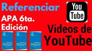 Videos de YOUTUBE en Normas APA 2019 Citar y referenciar MUY FÁCIL [upl. by Kant]