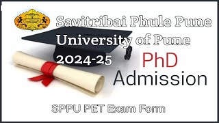 SPPU PET Exam Form  SPPU PhD Admission process  Petexam2024 sppuexam sppu2024 [upl. by Eesyak13]