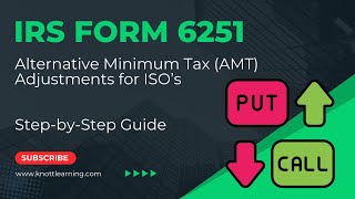 IRS Form 6251 Alternative Minimum Tax AMT for Incentive Stock Options ISO [upl. by Eillib914]